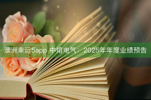 澳洲幸運5app 中熔電氣：2025年年度業(yè)績預告